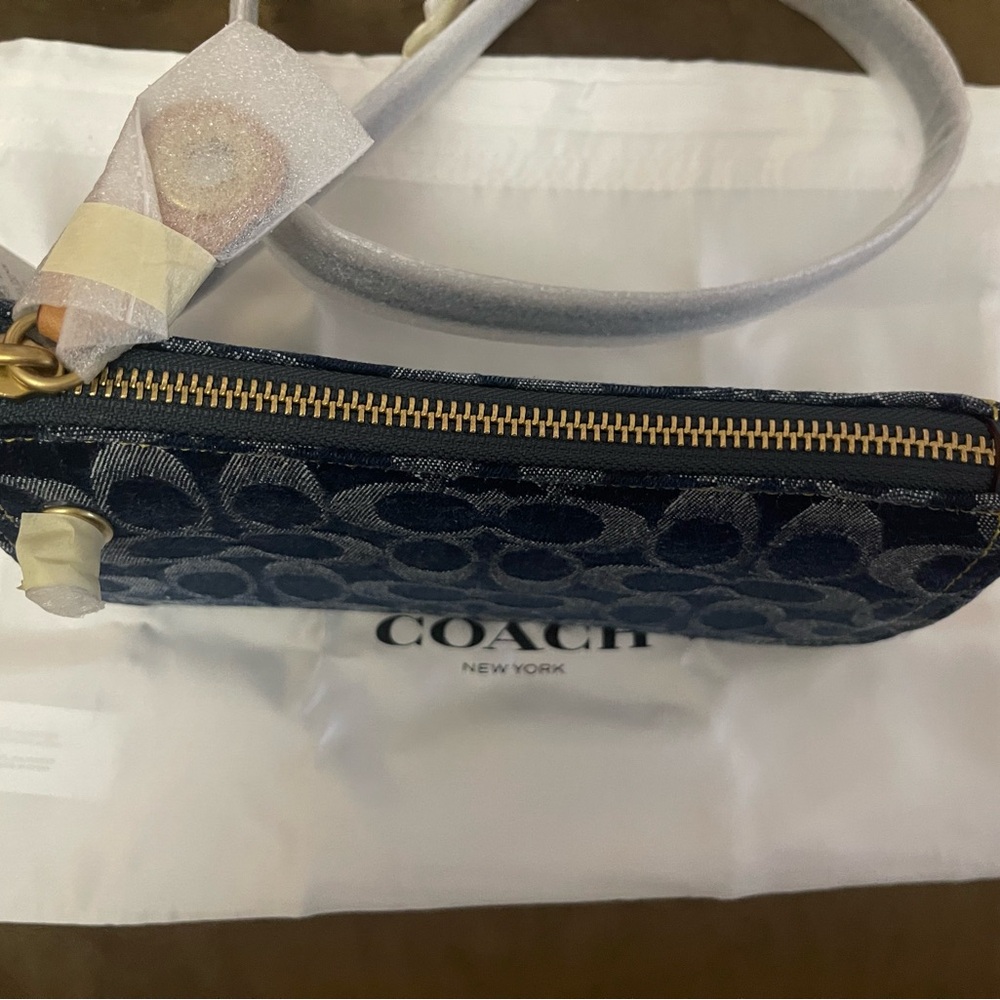 Brand New Coach Penn Denim Crossbody Bag